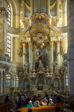 Dresden, Almanya 'daki Frauenkirche Kilisesi.