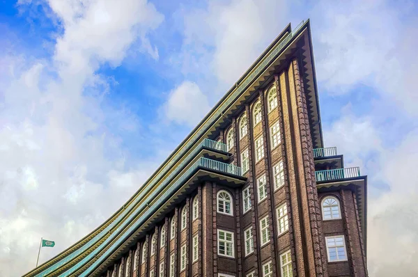 Знакова Будівля Чиліхаус Гамбурзі Німеччина — стокове фото