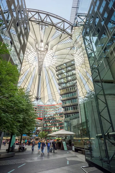 stock image The Sony Center courtyard in Berlin, Germany