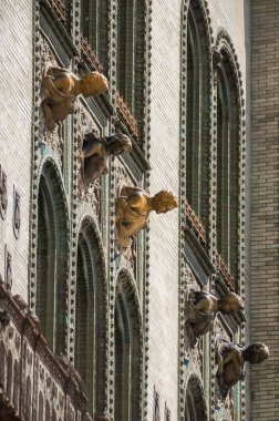 Budapeşte, Macaristan 'da Art Nouveau mimari detayı