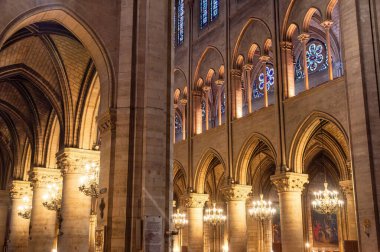 İç Notre Dame Katedrali Paris, Fransa