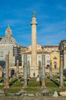 İtalya, Roma 'daki forumda Trajanlar Sütun