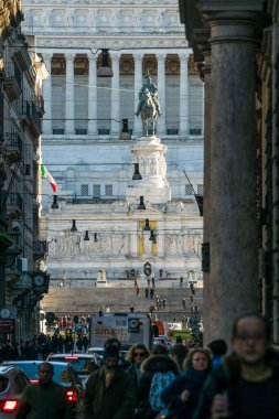 Roma, İtalya 'da Victor Emmanuel' in ünlü anıtı.