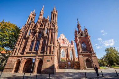 Litvanya, Vilnius 'taki St. Annes neogotik Katolik Kilisesi