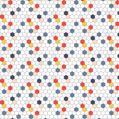Basit minimalist kusursuz desen. Raster soyut geometrik altıgen arkaplan pastel piramit renginde. Dekor, duvar kağıdı, tekstil, giysi, keten için tasarımı tekrarla.