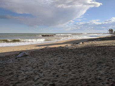 Costa Daurada, İspanya 'dan tipik tatil yeri (Cambrils, Salou).