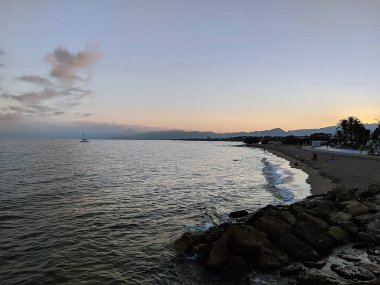 Costa Daurada, İspanya 'dan tipik tatil yeri (Cambrils, Salou).