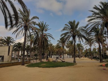 Costa Daurada, İspanya 'dan tipik tatil yeri (Cambrils, Salou).