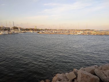 Costa Daurada, İspanya 'dan tipik tatil yeri (Cambrils, Salou).