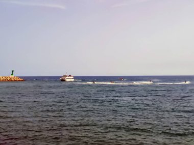 Costa Daurada, İspanya 'dan tipik tatil yeri (Cambrils, Salou).