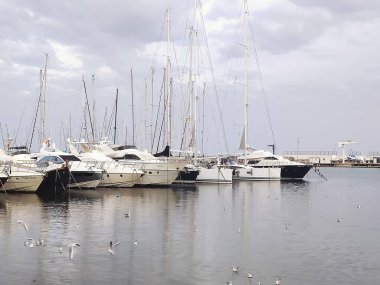 Costa Daurada, İspanya 'dan tipik tatil yeri (Cambrils, Salou).