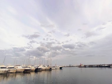 Costa Daurada, İspanya 'dan tipik tatil yeri (Cambrils, Salou).