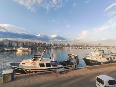 Costa Daurada, İspanya 'dan tipik tatil yeri (Cambrils, Salou).