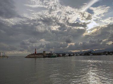 Costa Daurada, İspanya 'dan tipik tatil yeri (Cambrils, Salou).