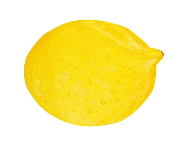 白を基調に描かれた水性の熟したレモンの果実の手 — ストック写真
