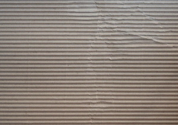 Papier Brun Froissé Texture Artisanale Fond Feuille Carton Ondulé Cannelé — Photo