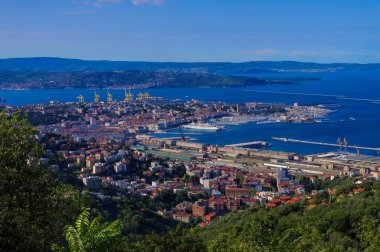 İtalyan kasabası Trieste hava manzarası