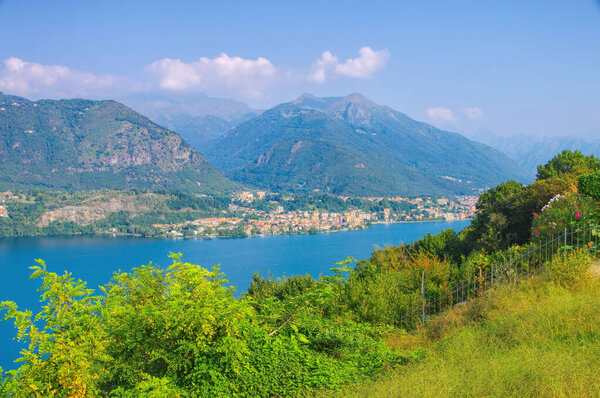 View of Lake Orta in Upper Italy