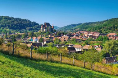 Fortified church in Biertan, Transylvania in Romania clipart