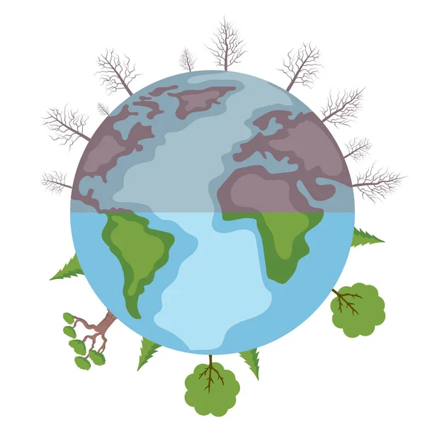 Planeta Pământ Design Pământ Ziua Națională Prevenire Poluării Ziua Mondială — Vector de stoc