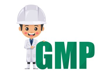 Quality control supervisor. GMP. Good Manufacturing Practices. Implement systems to identify and manage risks in the food industry. Food industry engineer. Safety in food production clipart