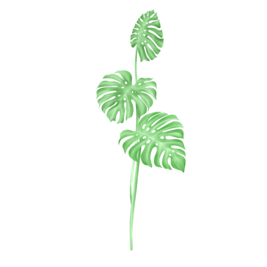 canavar suluboya yapraklar ve dallar sevimli tasarım elementleri kendi düzeni oluşturmak için, onur ve elementler. png