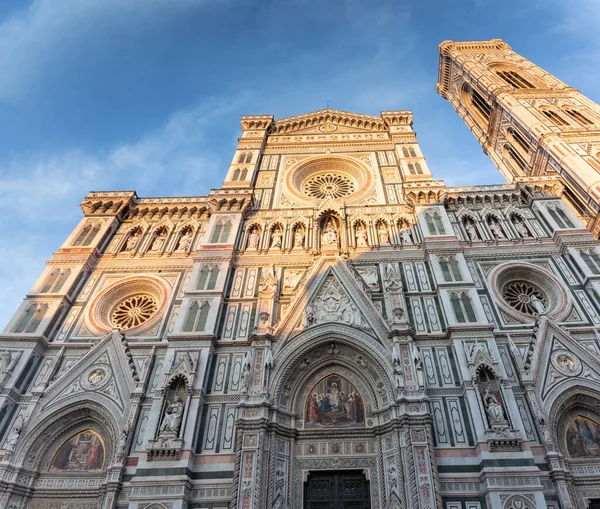 Renesansowa Fasada Katedry Florencji Wieczornym Świetle Toskania Włochy — Zdjęcie stockowe