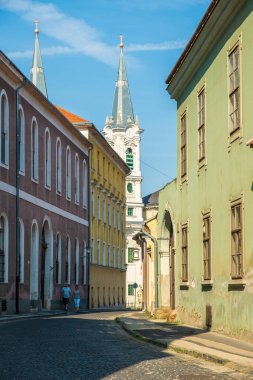 ESZTERGOM, HUNGARY - 20 AĞUSTOS 2019 Peter Pazmeny Caddesi