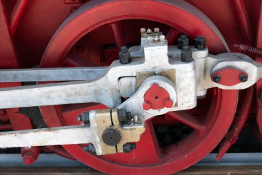 Train Car Undercart kırmızıya boyanmış.