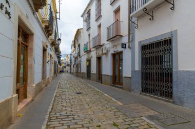 ZAFRA, BADAJOZ, SPAIN - 24 Kasım 2018: şehrin tipik mimarisi