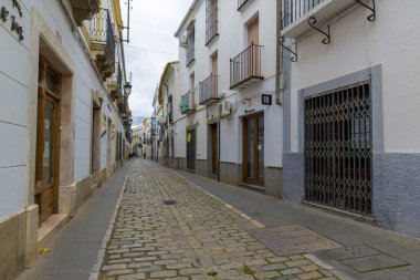 ZAFRA, BADAJOZ, SPAIN - 24 Kasım 2018: şehrin tipik mimarisi
