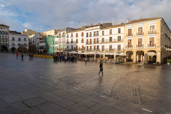 25 Kasım 2018 'de İspanya' nın ana meydanının panoramik manzarası. Dünya Mirası Şehri, Unesco tarafından verilmiştir..