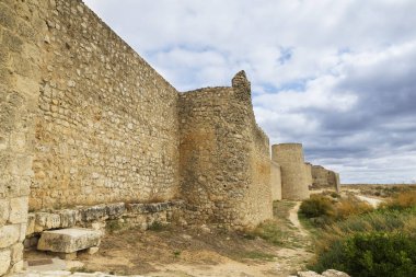Uruena köyü duvarı, Valladolid. İspanya