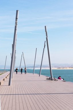 SANTANDER, İspanya - 10 Mart 2015: Burunlar (promontorio) San Martin, Santander Şehri yakınlarında, İspanya 'nın özerk bölgelerinin başkenti