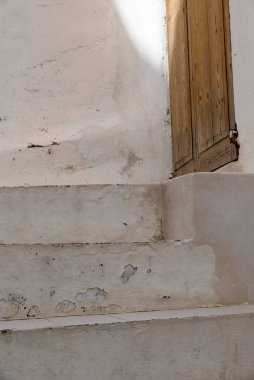 Tipik Akdeniz mimarisi. İbiza, İspanya