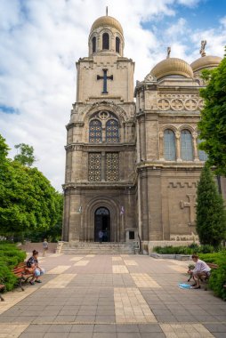 VARNA, BULGARIA - 5 Haziran 2018: Tanrının Annesi Katedrali, Varna