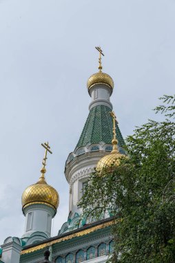 SOFYA, BULGARIA - 7 Haziran 2018: Rus Kilisesi, resmi adıyla Mucize Yaratan Aziz Nicholas Kilisesi