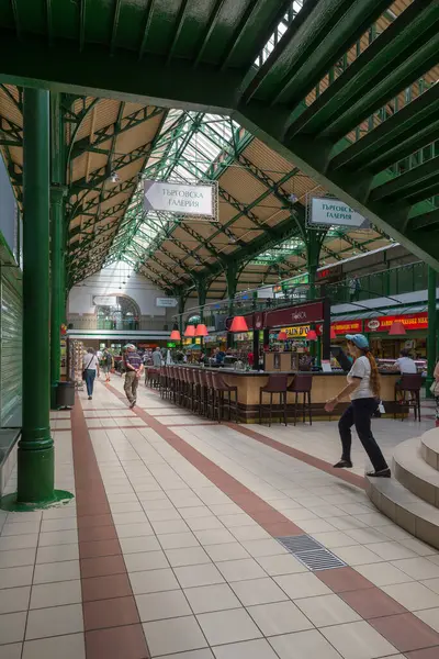 SOFYA, BULGARIA - 8 Haziran 2018::: Sofya şehir merkezindeki Tsentralni Hali (Merkez Sofya Pazar Salonu) İçişleri