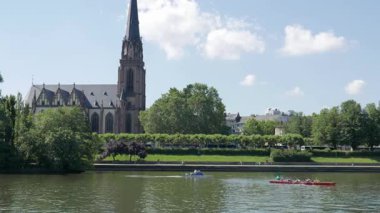 FRANKFURT, GERMANY - 17 Haziran 2019: Epiphany Kilisesi, (Dreikonigskirche)