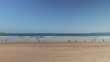SANTANDER, SANTANDER - 27 Mart 2019: Sardinero, İspanya 'nın başkenti Santander' in (Cantabria) turistik bölgelerinden biridir..