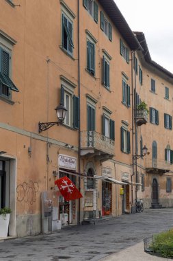 ROME, ITALY ECTOBER 25, 2018: Piazza del Campidoglio, Capitoline Hill 'in tepesinde, Palazzo Senatorio' nun maskesiyle.