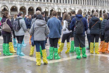 ROME, ITALY ECTOBER 25, 2018: Piazza del Campidoglio, Capitoline Hill 'in tepesinde, Palazzo Senatorio' nun maskesiyle.