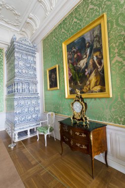 PILSRUNDALE, LATVIA 9 HAZİRAN 2016: Rundale Sarayı İçi.