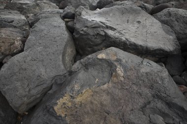 Kanarya Adaları 'ndaki siyah volkanik taşlar