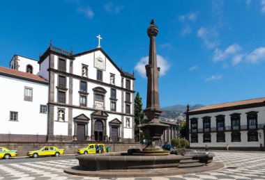 FUNCHAL, PORTUGAL - 7 Eylül 2017: Tarihsel Praca do Municipio.
