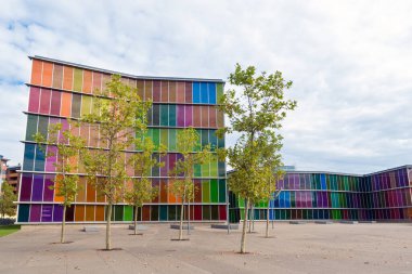 LEON - İSPAN - 16 Ekim 2016: MUSAC ÇEVİRİ. Castilla y Leon Çağdaş Sanat Müzesi. Çağdaş bina 2005 yılında açıldı. 