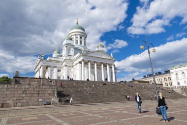 HELSINKI, FINLAND - 13 Haziran 2016: Helsinki Katedrali Helsinki Piskoposluğu 'nun Evanjelik Lüteriyen katedralidir.