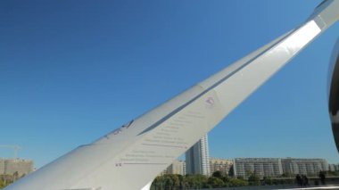 VALENCIA, İSPAIN - 6 Şubat 2019: Mimar Santiago Calatrava tarafından tasarlanan fütüristik mimari binalar kompleksi, Sanat Bilimleri Şehri