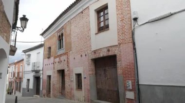 ZAFRA, BADAJOZ, SPAIN - 24 Kasım 2018: Ajimez Evi (mullioned window)
