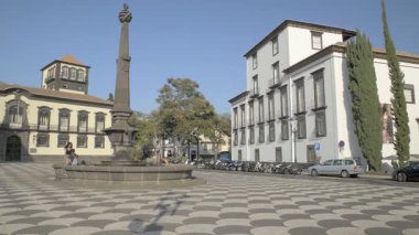 FUNCHAL, PORTUGAL - 12 Eylül 2017: Tarihsel Praca do Municipio.